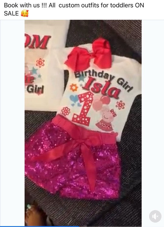 Custom Kid bell bottom Set