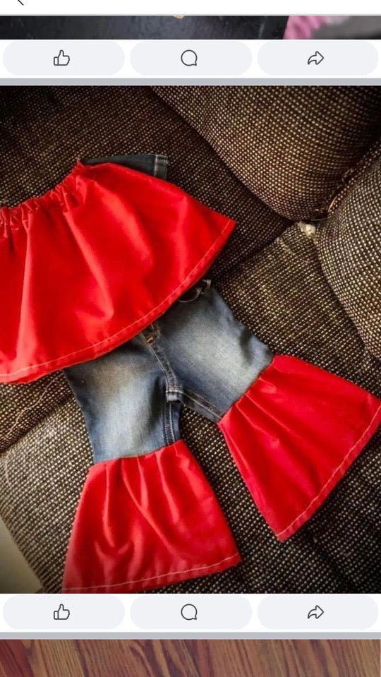 Custom Kid bell bottom Set
