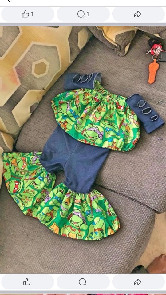 Custom Kid bell bottom Set